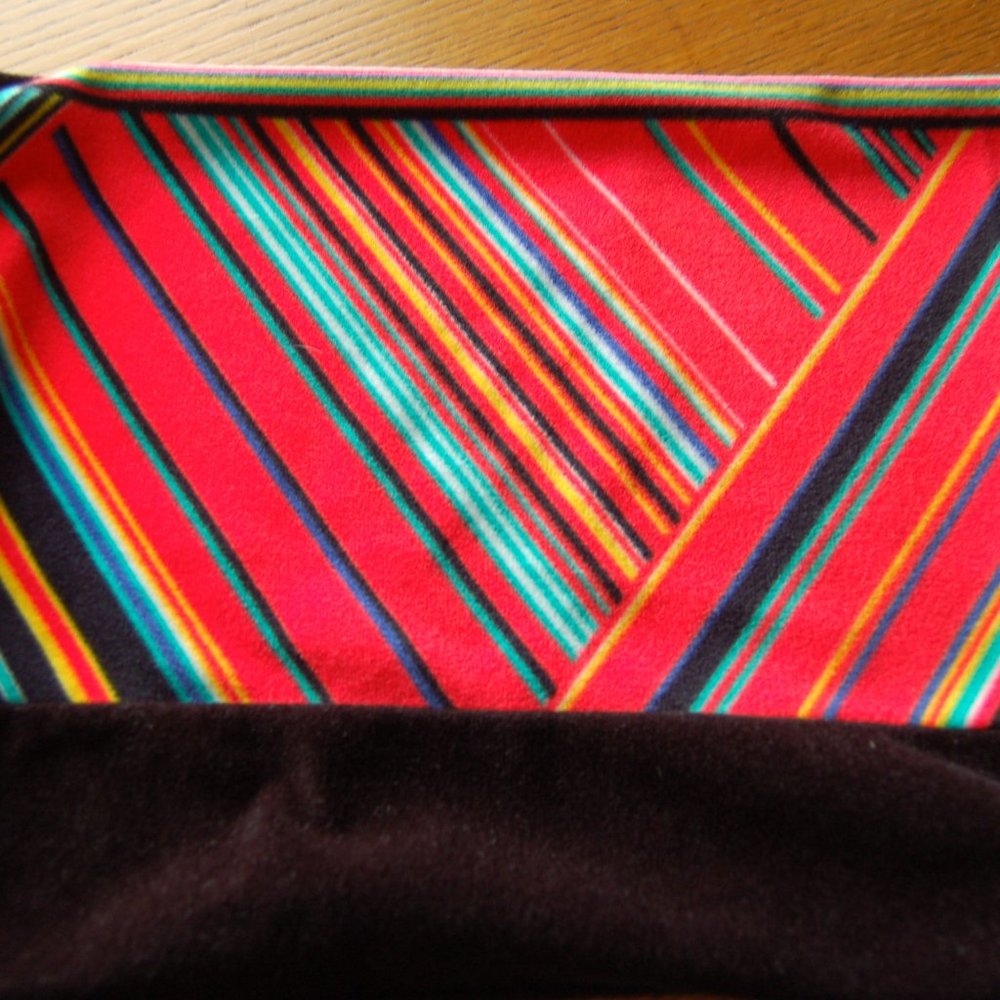 🌈 AWESOME ROBE! Vintage Technicolor Sleeve Dressing Gown 🌈 - Picture 3 of 6